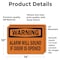 Signmission Alarm Will Sound If Door Is Opened, 14 in W x Rectangle, Vinyl Decal OS-2PACK-WS-D-1014-L-19642 - alternate 6